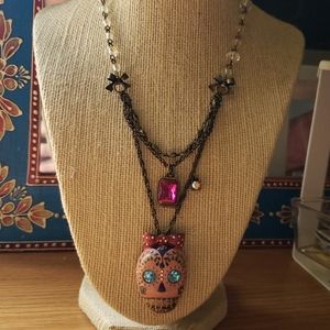 Betsey Johnson calavera necklace